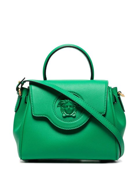 Versace small La Medusa top handle bag - Green