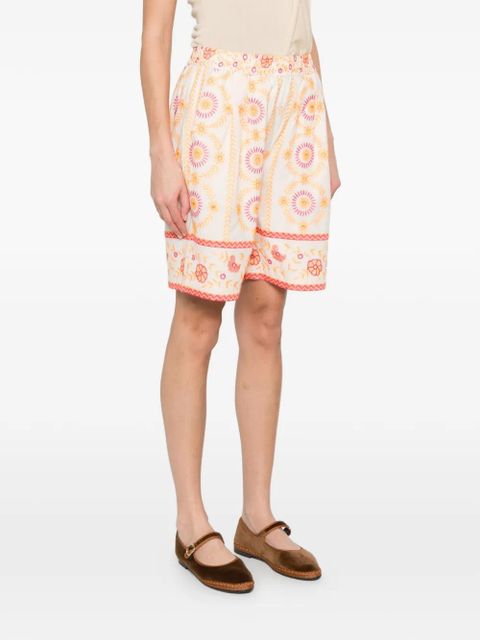 TWINSET floral-embroidered shorts - Neutrals