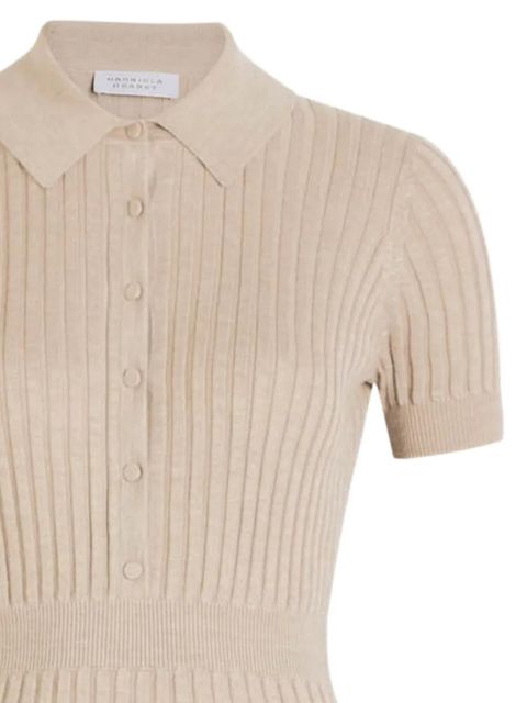 Gabriela Hearst Amor buttoned ribbed midi dress - Neutrals - zdjęcie produktu nr 2