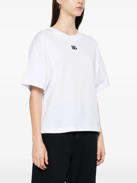 Dolce & Gabbana logo-embroidered T-shirt - White - zdjęcie produktu nr 2