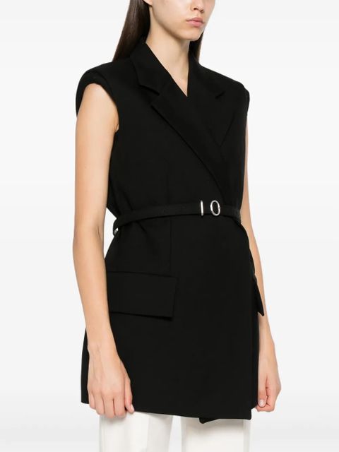 Jil Sander wool sleeveless coat - Black