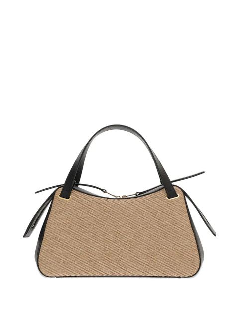 Jil Sander raffia-panelled tote bag - Neutrals