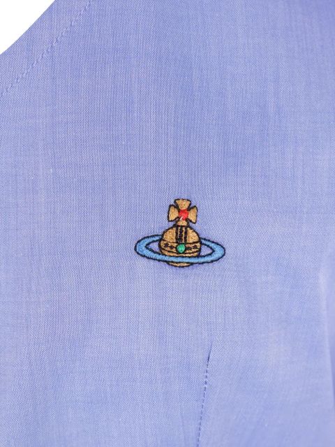 Vivienne Westwood ruffled heart-neckline shirt - Blue