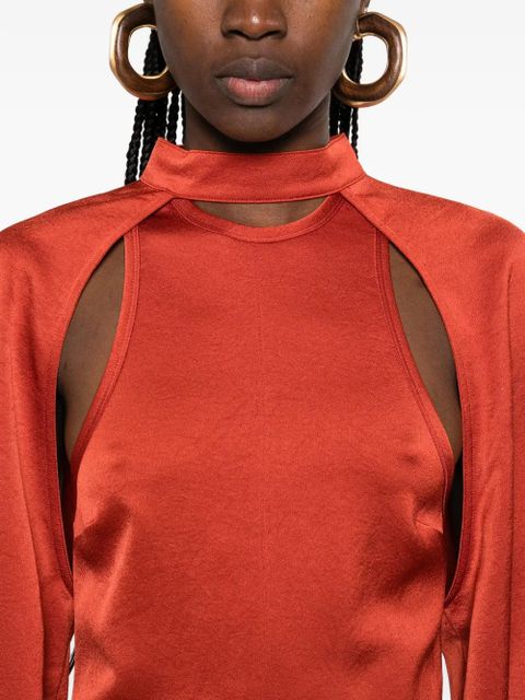 Nanushka detachable bolero maxi dress (set of two) - Red