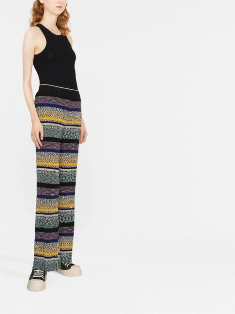 Missoni striped knitted trousers - Black