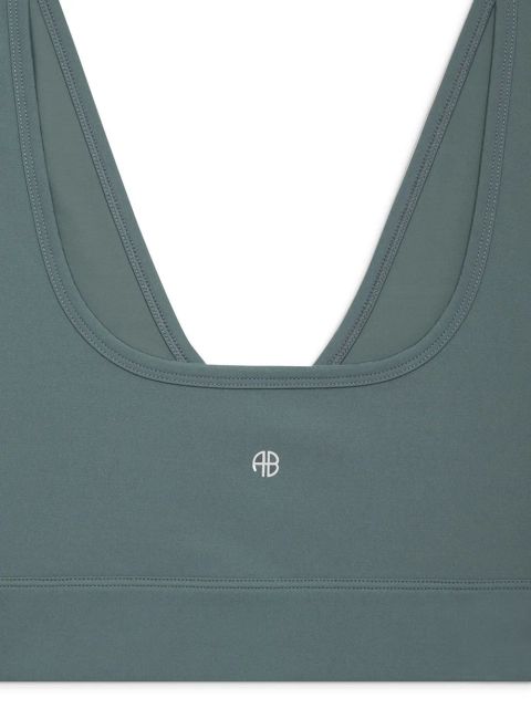 ANINE BING Renae performance compression top - Green