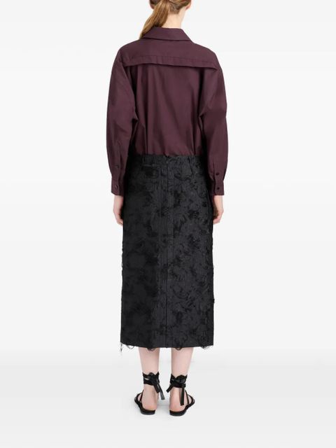 Proenza Schouler Dalma jacquard midi skirt - Black