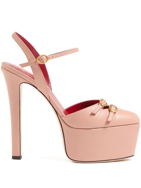 Valentino Garavani 145mm Crasher buckle-strap platform pumps - Pink - zdjęcie produktu nr 1