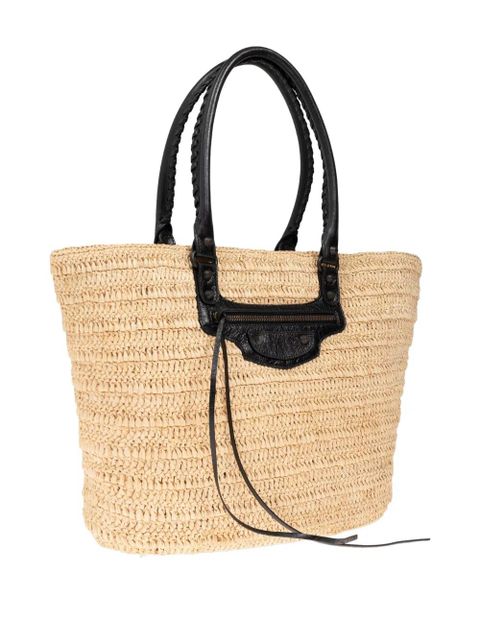 Balenciaga raffia tote bag - Neutrals - zdjęcie produktu nr 2