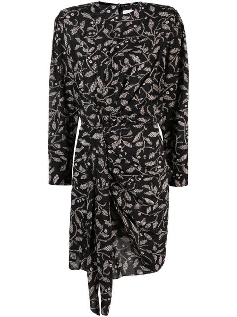 MARANT ÉTOILE Dulce floral-print mini dress - Black - zdjęcie produktu nr 1
