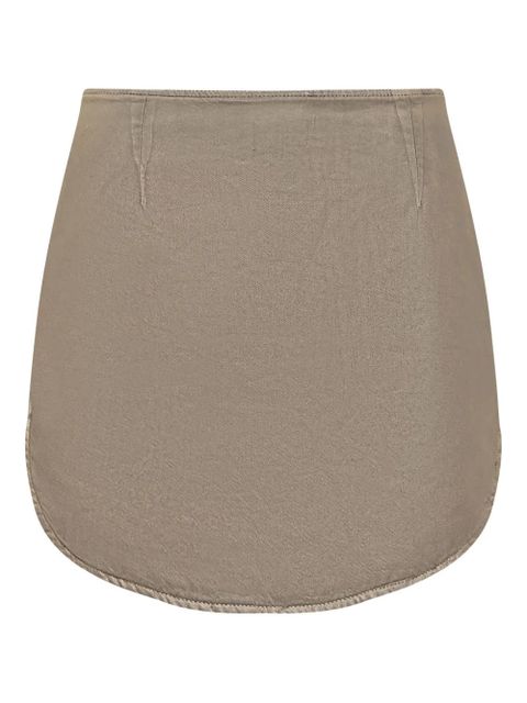 Diesel logo-plaque asymmetric skirt - Neutrals - zdjęcie produktu nr 2