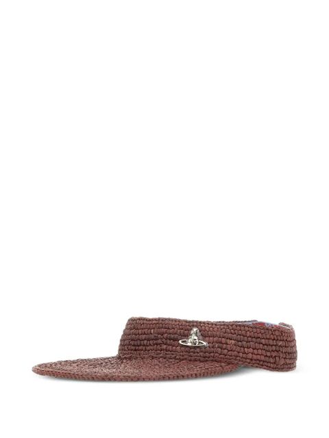 Vivienne Westwood Orb woven raffia visor - Brown - zdjęcie produktu nr 1