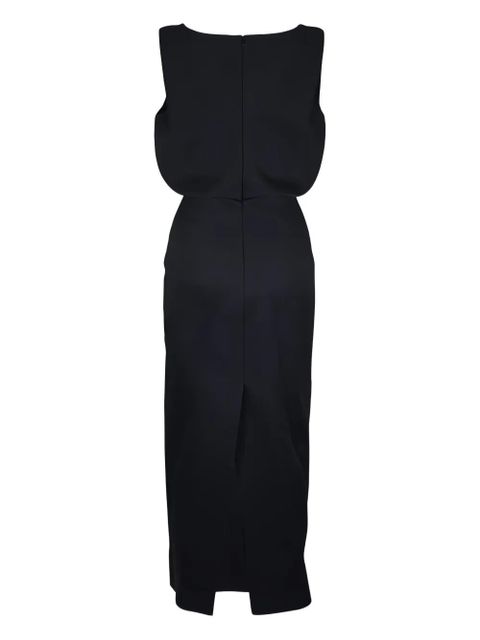KHAITE fitted-waistband midi dress - Black - zdjęcie produktu nr 2