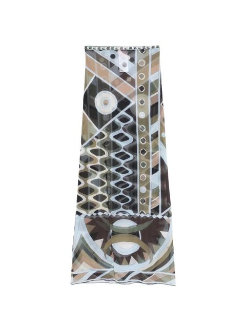 PUCCI geometric pattern skirt - Brown - zdjęcie produktu nr 1