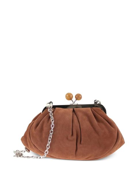 Weekend Max Mara small Pasticcino suede clutch bag - Brown