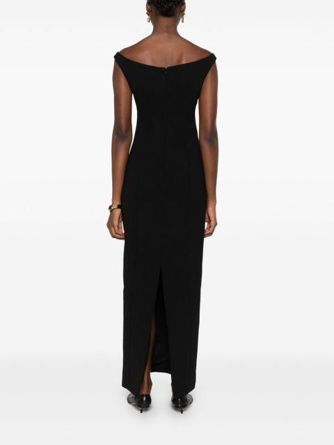 TOTEME curved off-shoulder maxi dress - Black - zdjęcie produktu nr 2