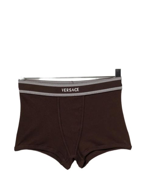 Versace logo-waistband trunks - Brown - zdjęcie produktu nr 1