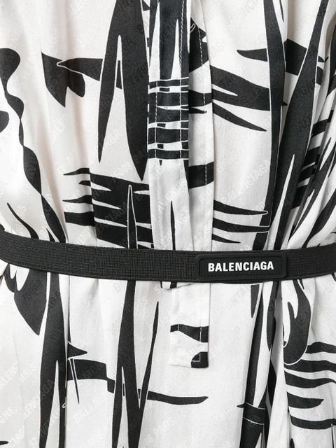 Balenciaga graphic print asymmetric dress - White - zdjęcie produktu nr 2
