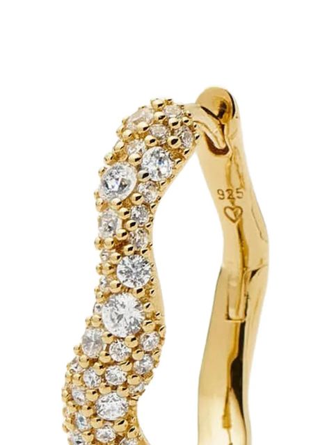 Missoma Molten pavé hoop earrings - Gold - zdjęcie produktu nr 2