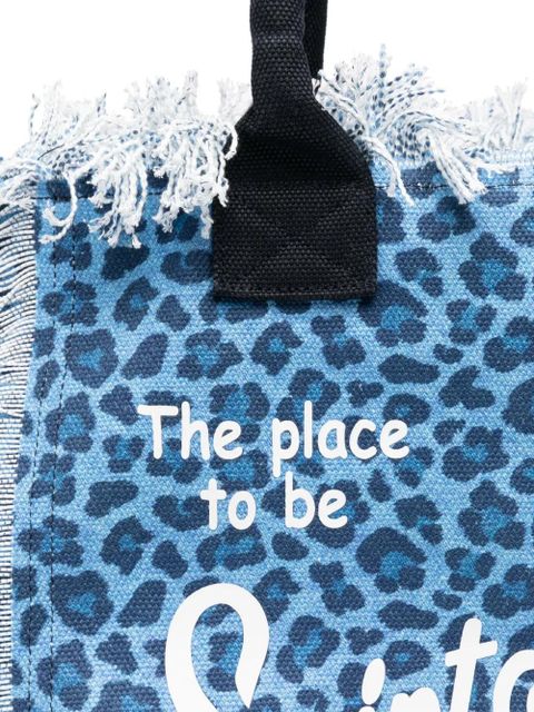 MC2 Saint Barth animal-print Vanity beach bag - Blue