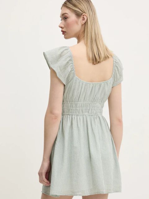Hollister Co. sukienka bawełniana kolor zielony mini rozkloszowana KI359-5054
