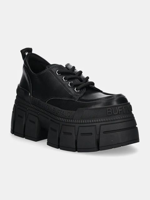 Buffalo półbuty Gospher Lace Up Cs damskie kolor czarny na platformie 1622349-BLK - zdjęcie produktu nr 1