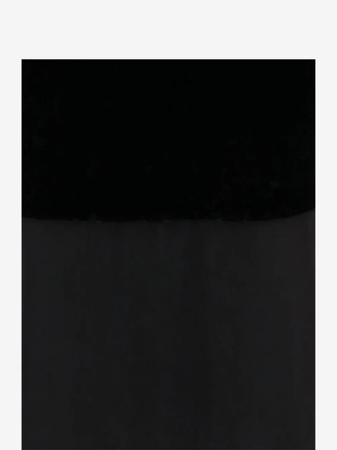 Ferragamo lace-panel midi dress - Black