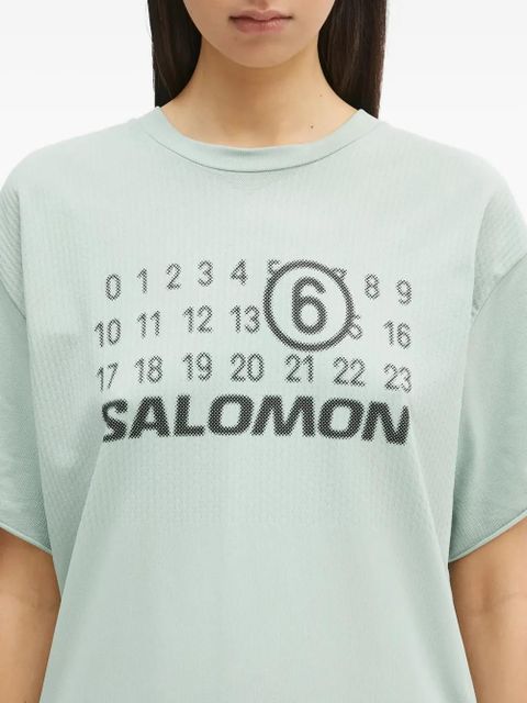 MM6 Maison Margiela x Salomon print textured seamless T-shirt - Green