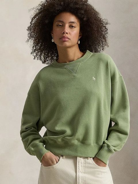 Polo Ralph Lauren bluza polarowa damska kolor zielony gładka 211A98189 - zdjęcie produktu nr 1