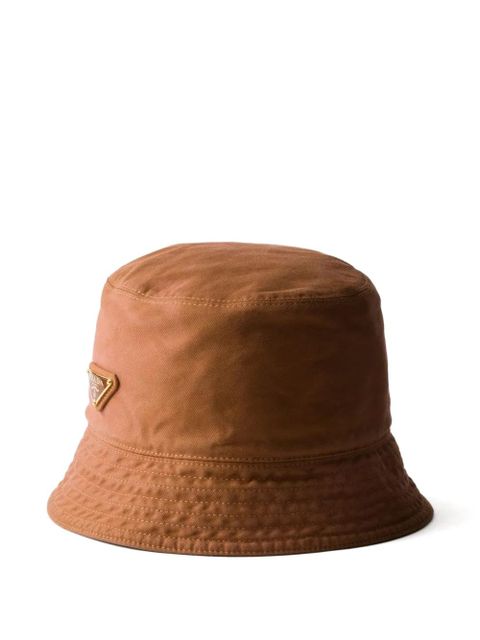 Prada cotton bucket hat - Brown - zdjęcie produktu nr 1