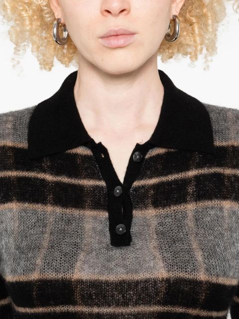 Guest In Residence striped midi dress - Grey