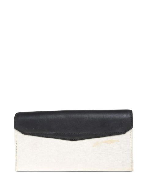 FENDI envelope leather wallet - White