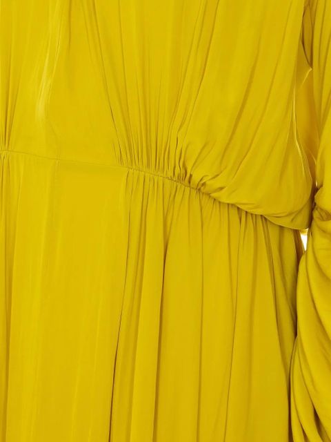 Lanvin self-tie pleated maxi dress - Yellow