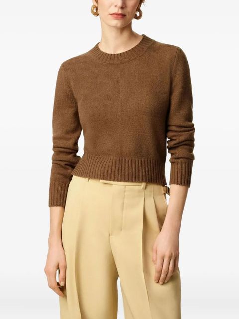 AMI Paris ribbed crew-neck sweater - Brown