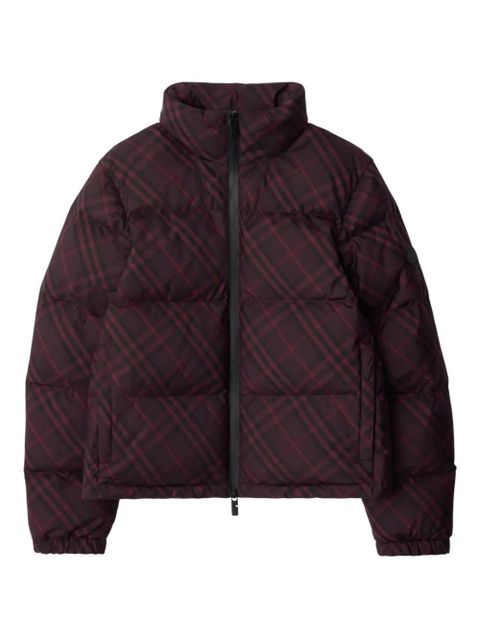 Burberry check puffer jacket - Red - zdjęcie produktu nr 1