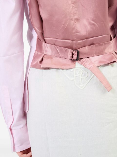 Prada logo-embroidered skirt - White