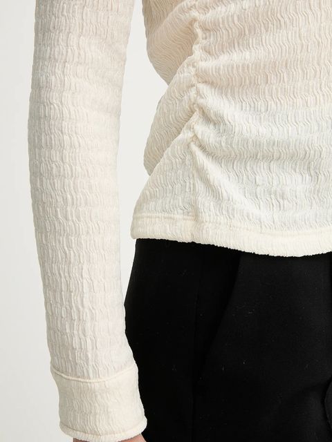 Dkny koszula damska kolor beżowy slim z kołnierzykiem klasycznym DJ5T1385