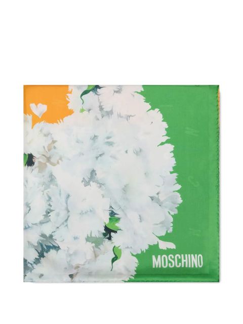 Moschino floral silk scarf - White - zdjęcie produktu nr 2