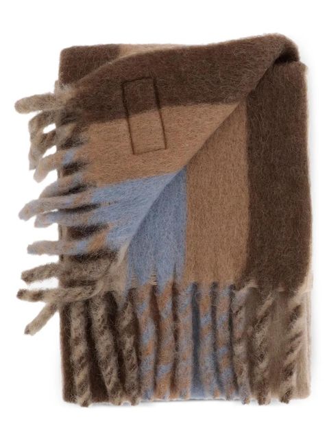 AMI Paris striped fringed scarf - Brown - zdjęcie produktu nr 2