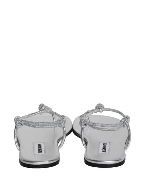 Jil Sander knot-strap flat sandals - Grey - zdjęcie produktu nr 2