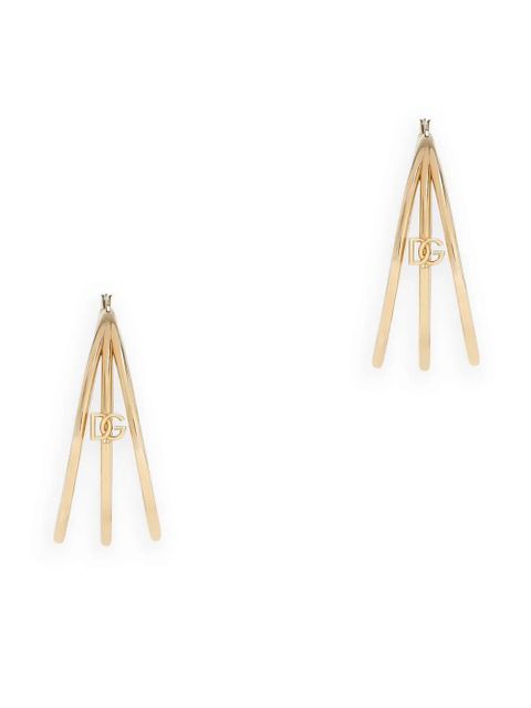Dolce & Gabbana DG logo-charm multi-hoop earrings - Gold - zdjęcie produktu nr 2