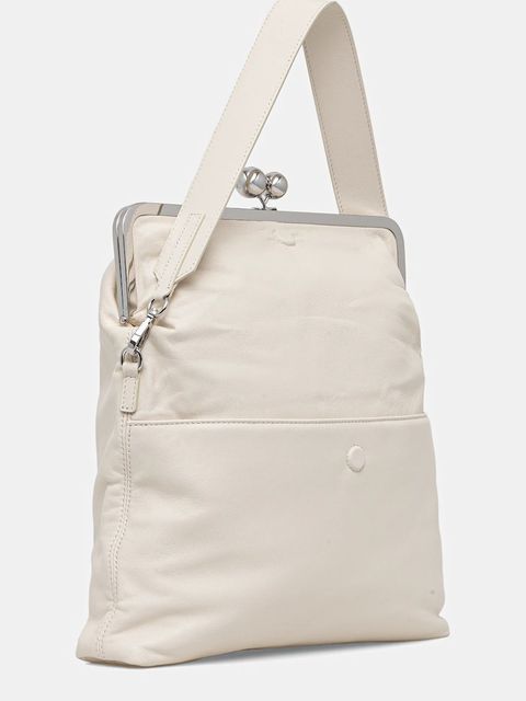 Weekend Max Mara torebka skórzana ASLALOM kolor beżowy 2615511184600