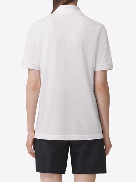 Burberry TB monogram cotton polo shirt - White