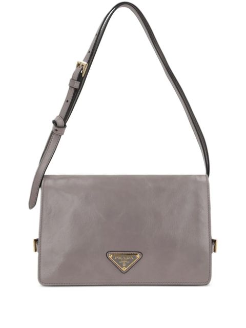 Prada leather shoulder bag - Grey - zdjęcie produktu nr 1