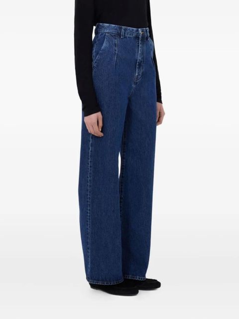 LouLou de Saison pleated wide-leg jeans - Blue