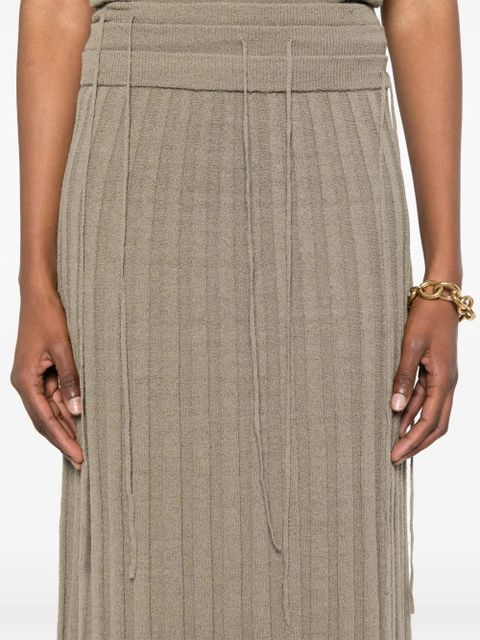 Christopher Esber pleated maxi skirt - Grey - zdjęcie produktu nr 2