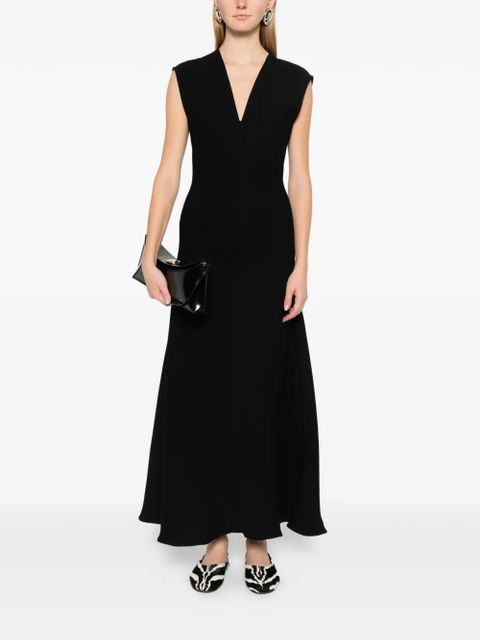 Sportmax SPXPECORA V-neck maxi dress - Black
