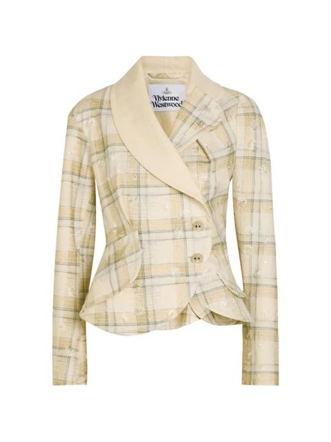 Vivienne Westwood check buttoned jacket - Neutrals - zdjęcie produktu nr 1