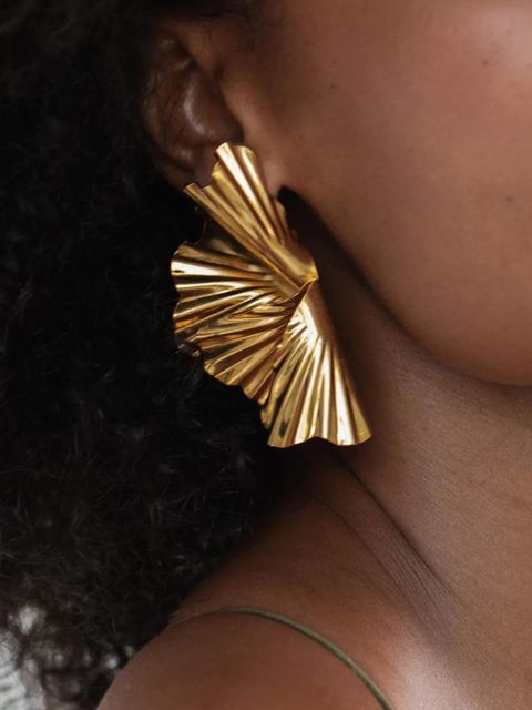 Jennifer Behr Darya polished-finish earrings - Gold