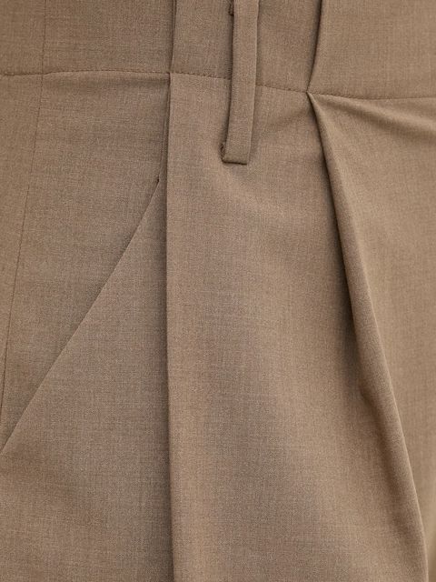 ISABELLE BLANCHE szorty damskie kolor beżowy gładkie high waist IS25SS-P019-T003